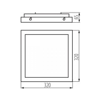 Потолочный квадратный светильник KANLUX TYBIA M 25W-NW GY/ 24644