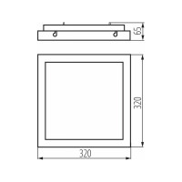 Потолочный квадратный светильник KANLUX TYBIA M 25W-NW B/ 24645