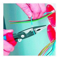 Электромонтажные клещи Knipex 6-в-1, 200 мм, чёрные, 2К ручки, KN-1382200SB