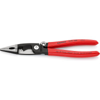 Электромонтажные клещи Knipex 6-в-1, 200 мм, защелка-"собачка", черные, 1К ручки, KN-1391200SB