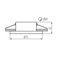 Потолочный точечный светильник KANLUX SIMEN DSO G/W/ 29142