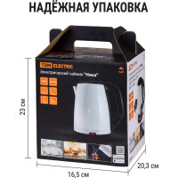 Электрический чайник TDM ELECTRIC Ника 1.8 л, нержавеющая сталь, пластик, 1800 Вт, бежевый SQ4001-0005