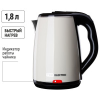 Электрический чайник TDM ELECTRIC Ника 1.8 л, нержавеющая сталь, пластик, 1800 Вт, бежевый SQ4001-0005