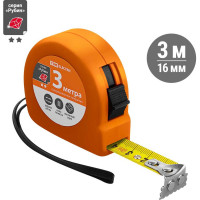 Рулетка TDM ELECTRIC Рубин длина 3 м, стальная лента, ширина 16 мм, прорезиненное покрытие, магнит SQ1018-0105