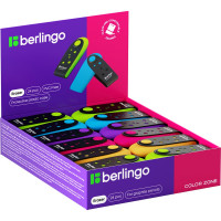 Ластик Berlingo Color Zone, 24 шт в упаковке, прямоугольный/овальный, термопластичная резина, пластиковый футляр Blc_00161