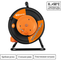 Силовой удлинитель TDM ELECTRIC УК10-001 штепс. гнездо/40м ПВС 2х1,0 SQ1301-0406