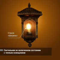 Светильник уличный TDM ELECTRIC "Самурай" 60 Вт, вверх, шагрень/бронза, Е27 SQ0330-0077