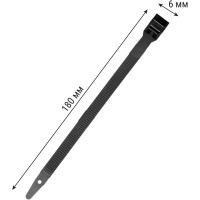 Стяжки пластиковые TDM ELECTRIC хомут горизонтальным замком (не разъемный) КСГ 6х180 черный 100 штук SQ0524-0001