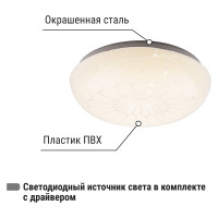 Светильник потолочный светодиодный LED СПС 03 22Вт с изменением яркости и цвета 2700К-6500К D35см, Паутина TDM ELECTRIC SQ0329-0173