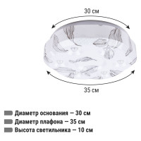 Светильник потолочный светодиодный LED СПС 12 15Вт 4000К D35см, Кристалл TDM ELECTRIC SQ0329-0162