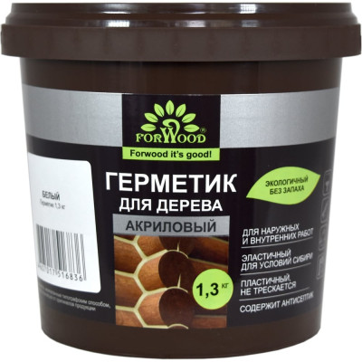 Герметик для дерева Forwood ВДАК-1501, белый, 1,3 кг 141271 4607017516836