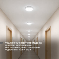 Светодиодный светильник TDM ELECTRIC LED ДПП 3901 8Вт 6500К IP65 белый круг 140*57 мм Народный SQ0366-0148