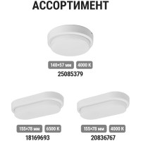 Светодиодный светильник TDM ELECTRIC LED ДПП 3901 8Вт 6500К IP65 белый круг 140*57 мм Народный SQ0366-0148