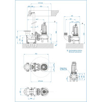 Погружной канализационный насос Dreno Pompe DNB 80-2/150 T 2001540