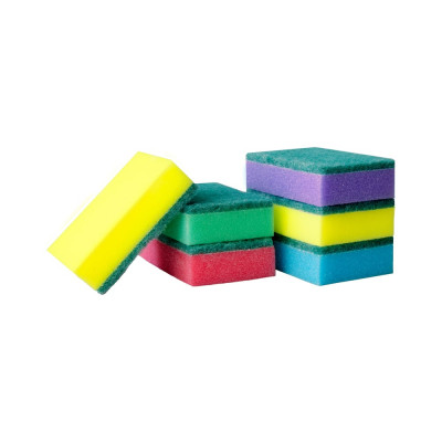 OfficeClean Губки для посуды,поролон с абразивным слоем,80х53х26мм,10шт. 281459