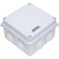 Распаечная коробка ANDELI с крышкой, 100х100х70, 7 входов, IP65 ADL18-601