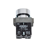 Кнопка ANDELI XB2-BA45 красный, ADL10-060