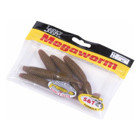 Съедобные искусственные виброхвосты LUCKY JOHN LJ Pro Series MEGAWORM, 4.0 дюйма, цвет S14, 5 шт. 140191-S14