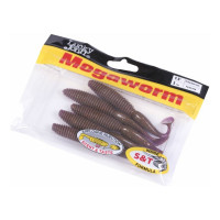 Съедобные искусственные виброхвосты LUCKY JOHN LJ Pro Series MEGAWORM, 4.0 дюйма, цвет S13, 5 шт. 140191-S13