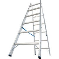 Двухсторонняя стремянка Krause STABILO 2х6 ступеней 124906