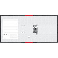 Папка-регистратор Berlingo Hype 80 мм, мрамор, нижний металлический кант, красная ATm_80503