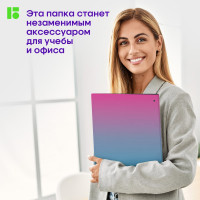 Папка на 4 кольцах Berlingo Radiance 24 мм, 600 мкм, D-кольца, розовый/голубой градиент RB4_4D002