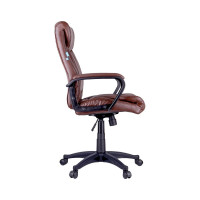 Кресло руководителя Helmi HL-E02 Income, экокожа коричневая 274816