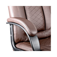Кресло руководителя Helmi HL-E29 Brilliance, экокожа коричневая, мягкий подлокотник 279847