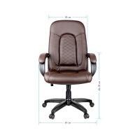 Кресло руководителя Helmi HL-E29 Brilliance, экокожа коричневая, мягкий подлокотник 279847
