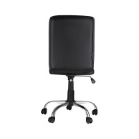 Кресло оператора Helmi HL-M08 Squared, экокожа черная, механизм качания, без подлокотников 306212