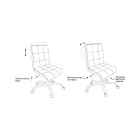 Кресло оператора Helmi HL-M08 Squared, экокожа черная, механизм качания, без подлокотников 306212