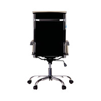 Кресло руководителя Helmi HL-E17 Slim экокожа бежевая, хром 311361