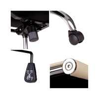 Кресло руководителя Helmi HL-E17 Slim экокожа бежевая, хром 311361