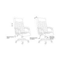 Кресло руководителя Helmi HL-E80 Ornament, экокожа черная, мягкий подлокотник 279844