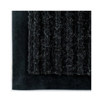 Влаговпитывающий ворсовый ребристый коврик OfficeClean 120х150 см, черный 285742