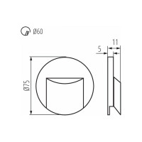 Подсветка в стену KANLUX ERINUS LED O GR-NW/ 33329
