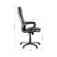 Кресло руководителя Helmi HL-E22 Advantage, экокожа черная 283026