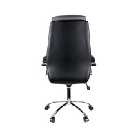 Кресло руководителя Helmi HL-E01 Inari экокожа черная/серая, хром 274813