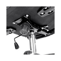 Кресло оператора Helmi HL-M09 LUX, искусственная кожа черная, механизм качания, хром 306215