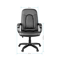 Кресло руководителя Helmi HL-E29 Brilliance, экокожа черная, мягкий подлокотник 279846