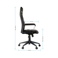 Кресло руководителя Helmi HL-E40 Blockchain, ткань черная 297333