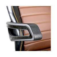 Игровое кресло Helmi HL-S03 Drift, экокожа черная/коричневая, вставка ткань оранжевая 274808