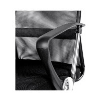 Кресло оператора Helmi HL-M09, ткань/сетка черная, механизм качания, хром 306214