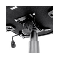 Кресло оператора Helmi HL-M09, ткань/сетка черная, механизм качания, хром 306214