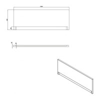 Фронтальная панель для ванны Cersanit UNIVERSAL TYPE 1 160 63327