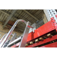 Приставная стеллажная лестница с поручнями MEGAL - ЛПС - 4,0 341140