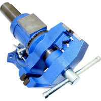 Слесарные тиски CNIC 125 мм 5дюйм поворотные в двух плоскостях с наковальней усиленные LTD0005H 60017