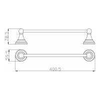 Полотенцедержатель RavSlezak 400.5 мм, цвет бронза MKA0701/40SM