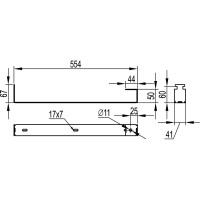 Держатель огнезащитной перегородки DKC, ширина 500 мм BMZ1550 94731