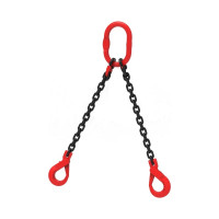 Цепной строп OCALIFT 2СЦ 2,8т 5м с самозакрывающимися крюками двухветвевой цепь глазированная 8x24 T8 G80 2sc2800t5sf
